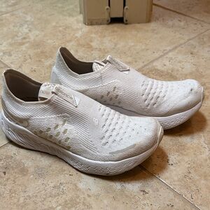 New Balance White Slip-On Sneakers